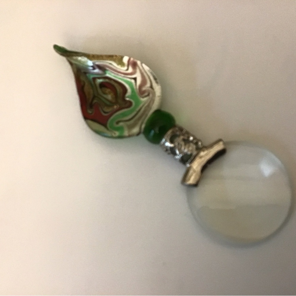 Vintage Hand Blown Glass Lupe Magnifier